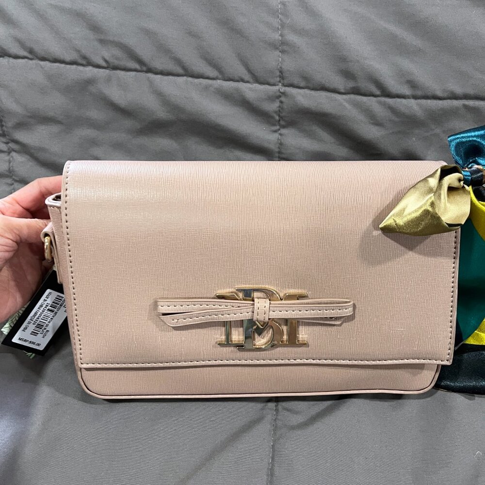 🎁 NWT 🎁 Badgley Mischka Dusty Pink Crossbody Purse with Accent Scarf - Picture 5 of 9